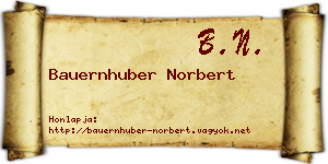 Bauernhuber Norbert névjegykártya