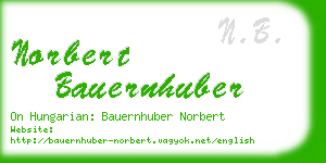 norbert bauernhuber business card